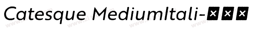 Catesque MediumItali字体转换 Catesque MediumItali字体转换